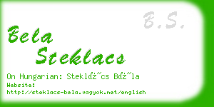 bela steklacs business card